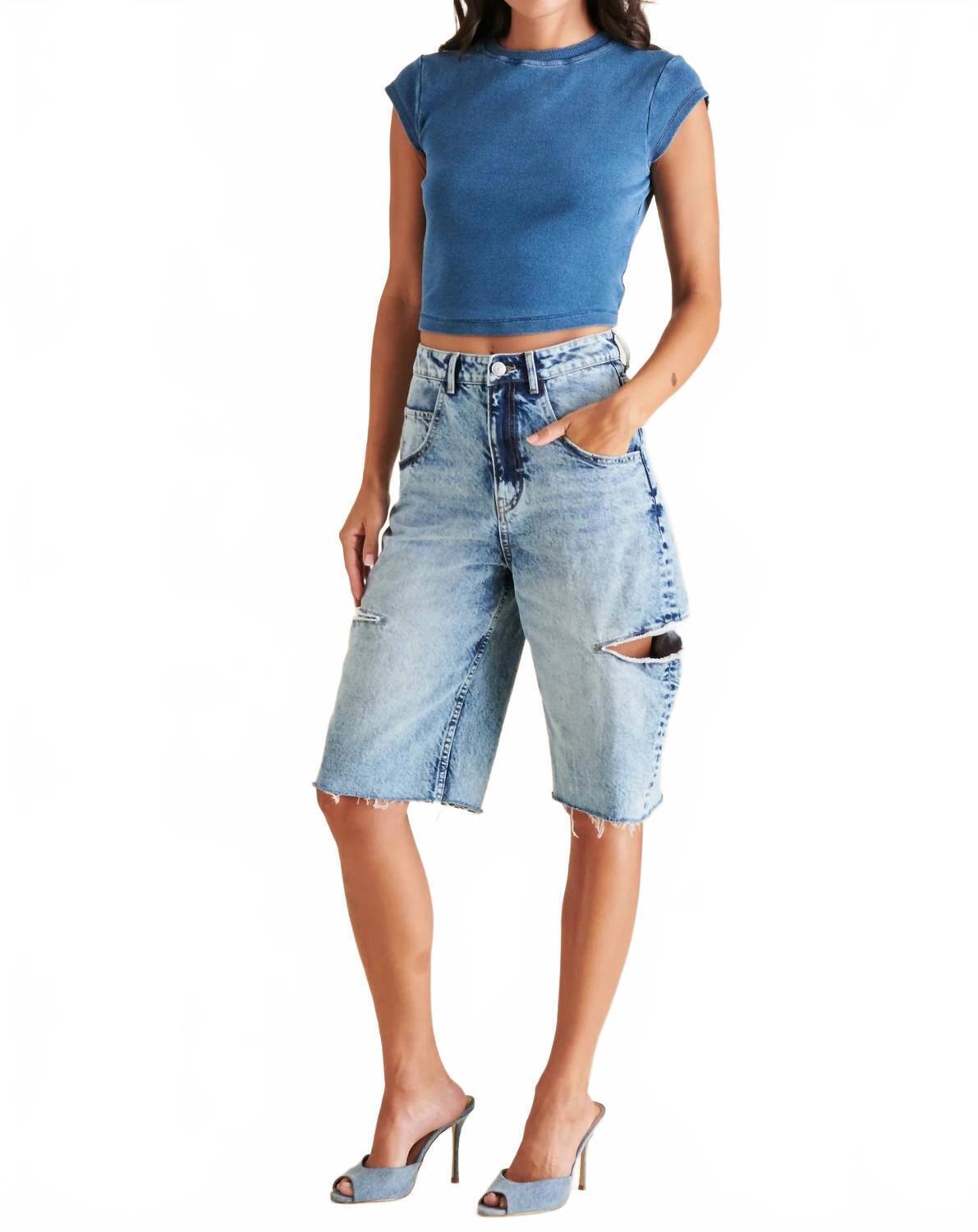 New Steve Madden Romee Top In Indigo Dye